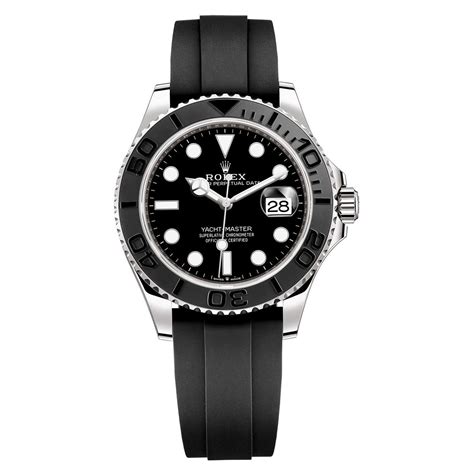 rolex yachtmaster rubber strap|Rolex Yacht-Master black band.